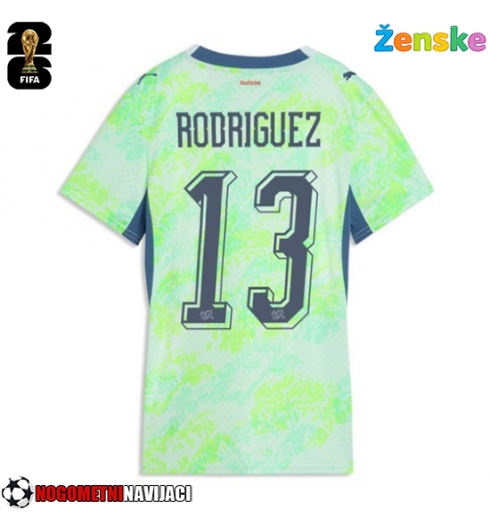 Ženske Nogometnih dresov Švica Ricardo Rodriguez #13 Gostujoči SP 2026 Kratki rokavi Ženske Nogometnih dresov Švica Ricardo Rodriguez #13 Gostujoči SP 2026 Kratki rokavi